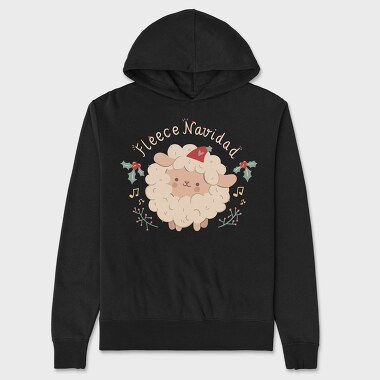 Merry Christmas Cute Sheep 1, Hanorac Oversize Barbati (Unisex)