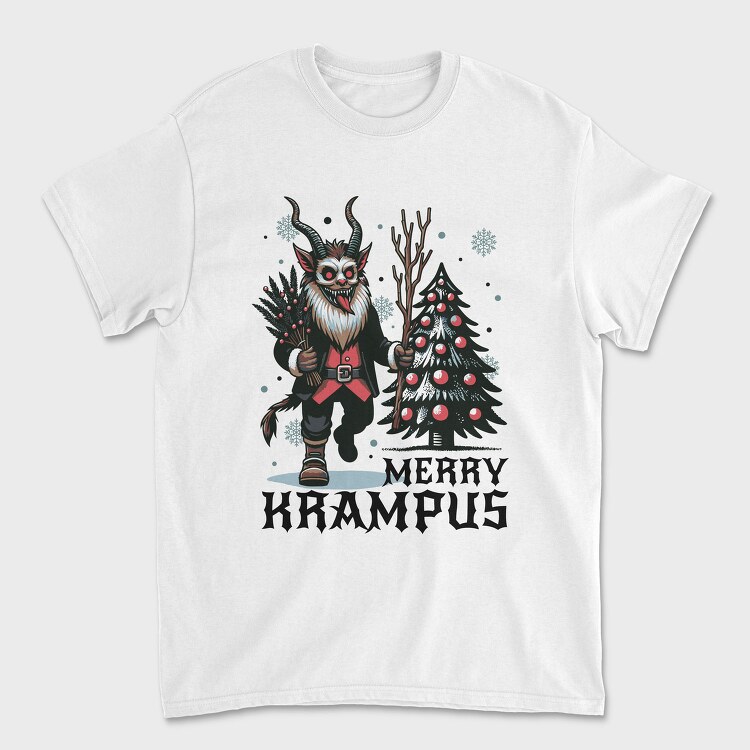 Merry Dark Krampus Cartoon, Tricou Barbati (Unisex)