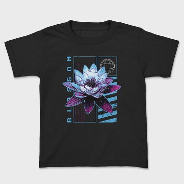 Metallic Lotus Flowers Metal Trap Chromed, Tricou Copii