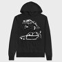 Monster Truck And Car, Hanorac Oversize Barbati (Unisex)