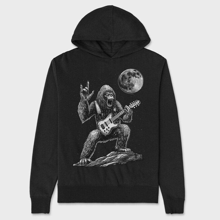 Moonlight Bigfoot Concert Rocking, Hanorac Oversize Barbati (Unisex)