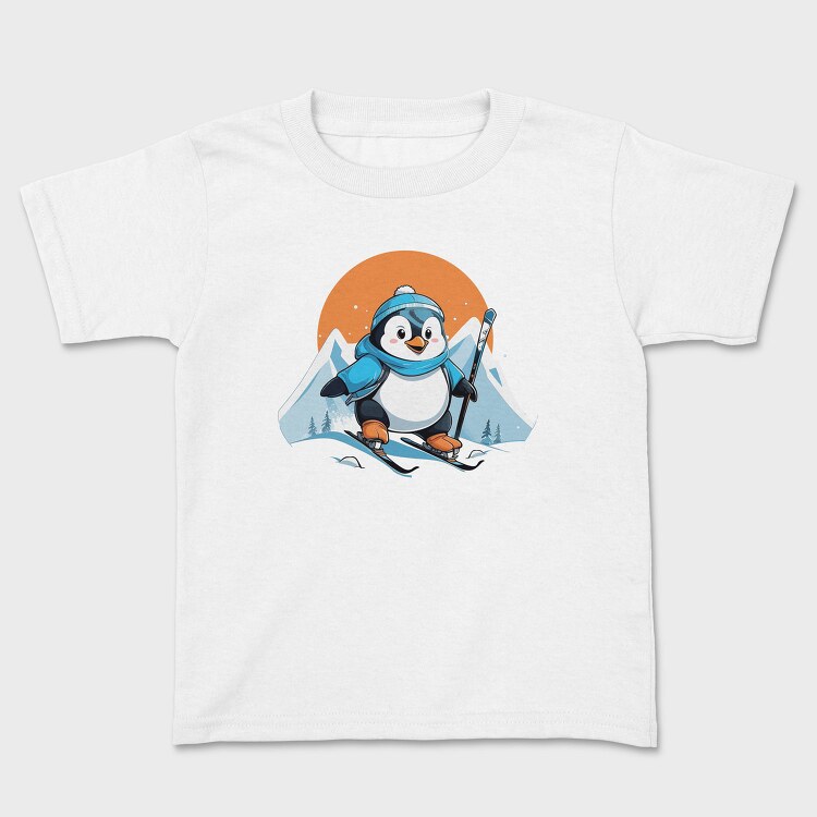 Skiing Penguin Sky, Tricou Copii