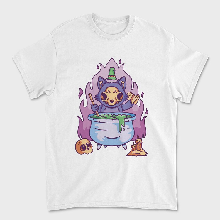 Skull Cat Gothic Witch Cake, Tricou Barbati (Unisex)