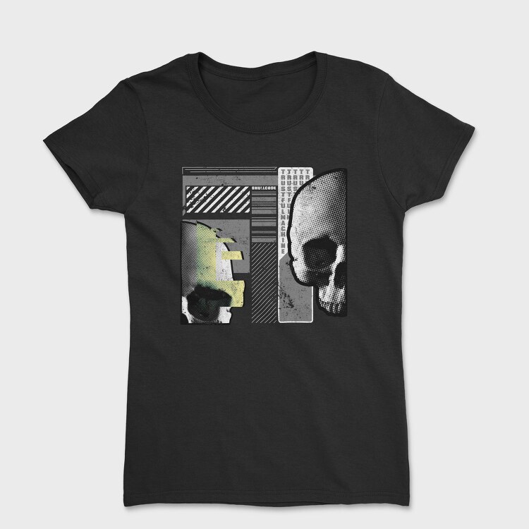 Skull Code Tote, Tricou Femei