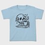 Skull Drinking Coffee Skeleton, Tricou Copii
