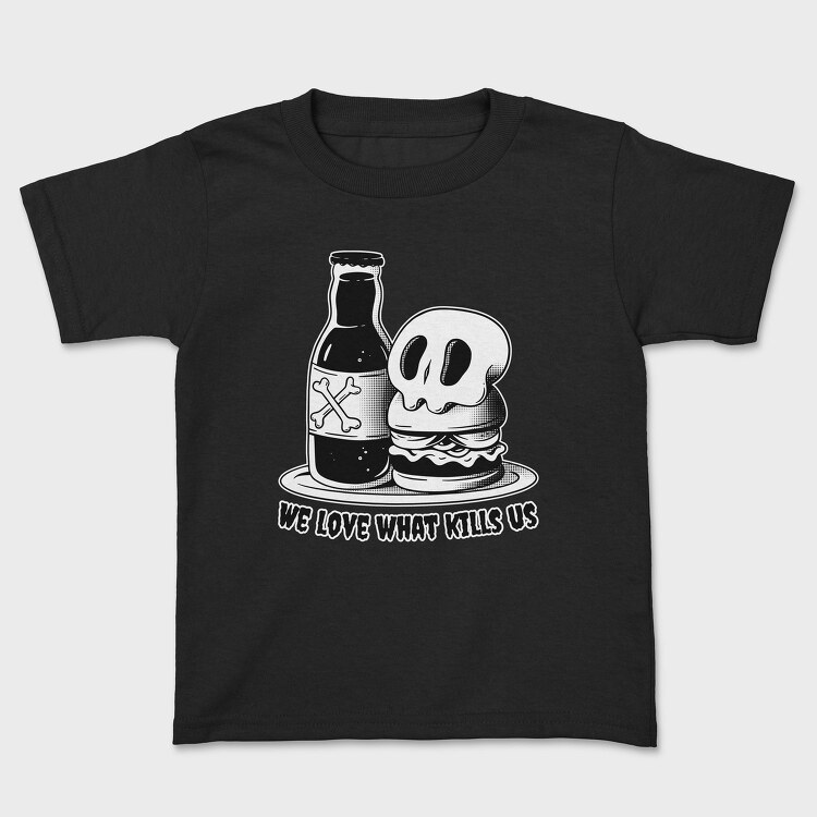 Skull Hamburguer And Beer Burguer, Tricou Copii