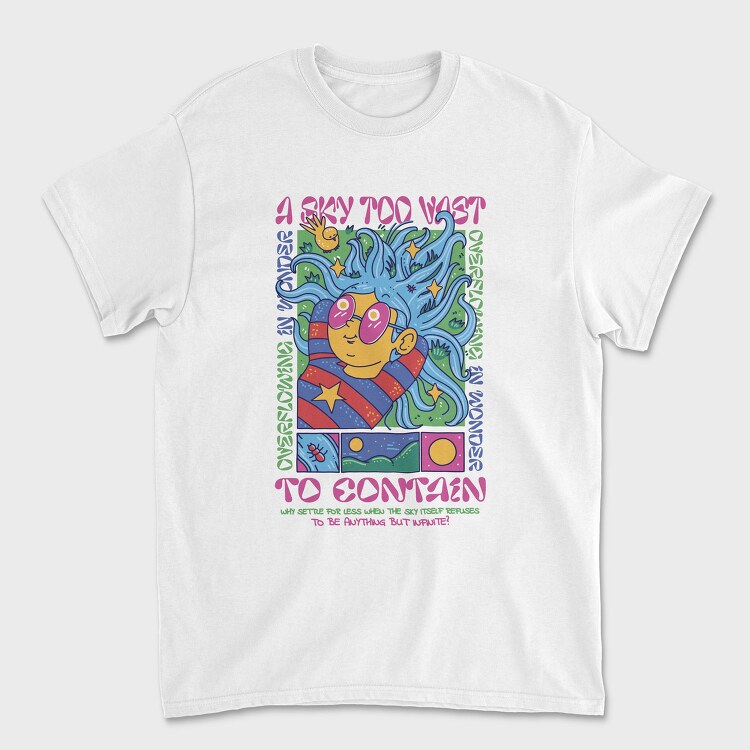 Sky Gaze Girl Maximalism, Tricou Barbati (Unisex)