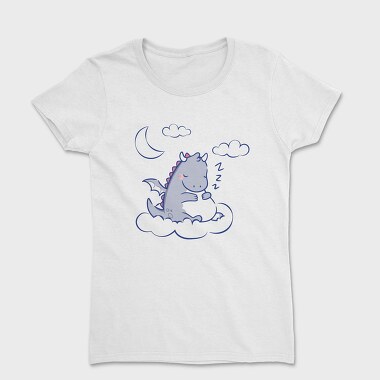 Sleepy Cute Dragon Tote, Tricou Femei