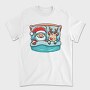 Sleepy Santa And Reindeer, Tricou Barbati (Unisex)