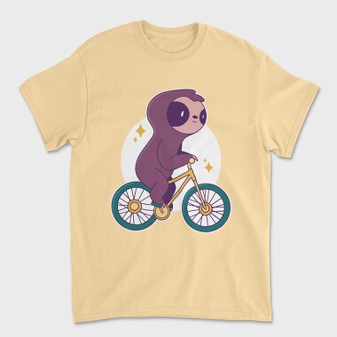 Sloth Animal Riding Bicycle Bike, Tricou Barbati (Unisex)