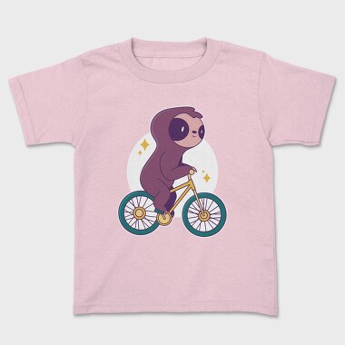 Sloth Animal Riding Bicycle Bike, Tricou Copii