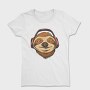 Sloth Animal With Earphones Headphones, Tricou Femei