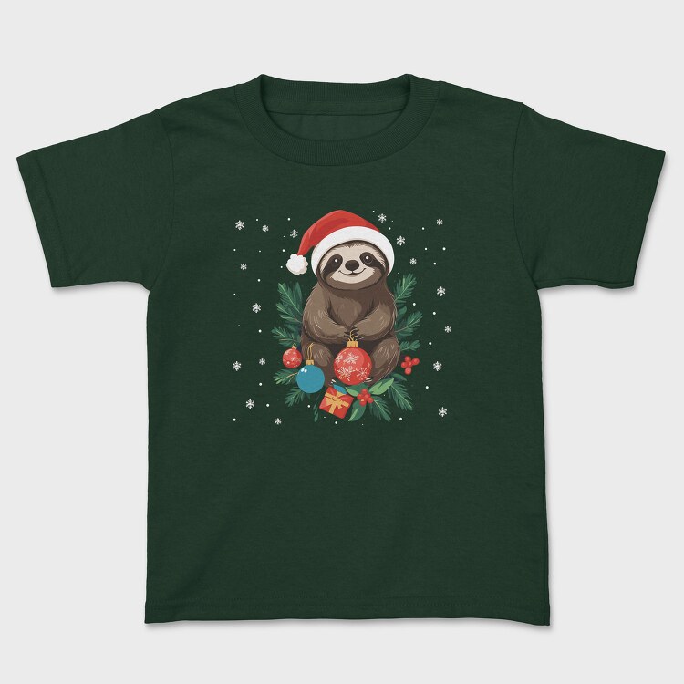 Sloth Christmas Tote, Tricou Copii