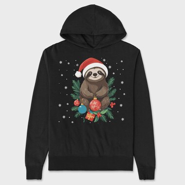 Sloth Christmas Tote, Hanorac Oversize Barbati (Unisex)
