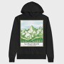 Mountain And Pine Trees Landscape Quote, Hanorac Oversize Barbati (Unisex)