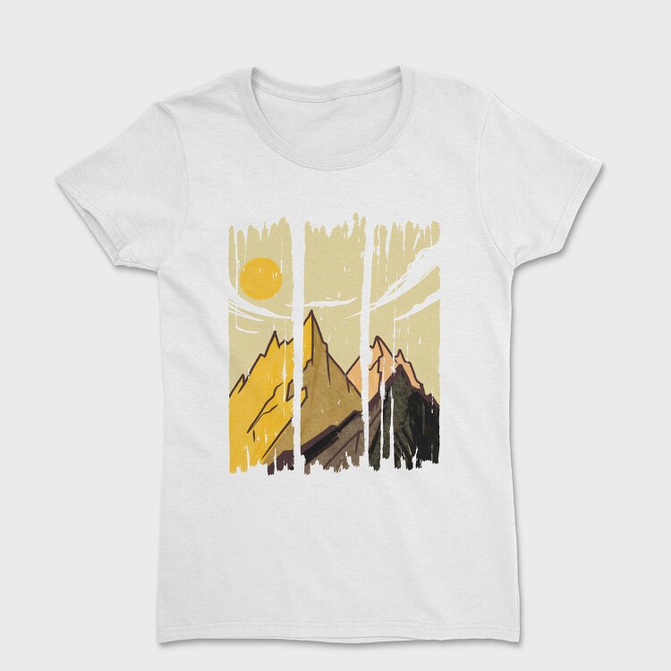 Mountain Landscape Strokes, Tricou Femei