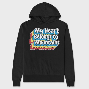 Mountain Lover Lettering, Hanorac Oversize Barbati (Unisex)