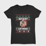 Muscular Santa Claus Ugly Sweater Liftmas, Tricou Femei