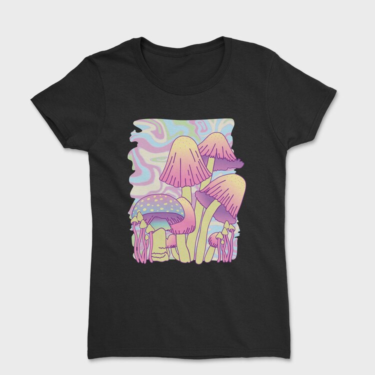 Mushrooms Psychedelic Nature, Tricou Femei