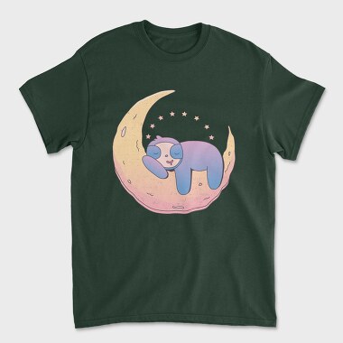 Sloth On Moon, Tricou Barbati (Unisex)
