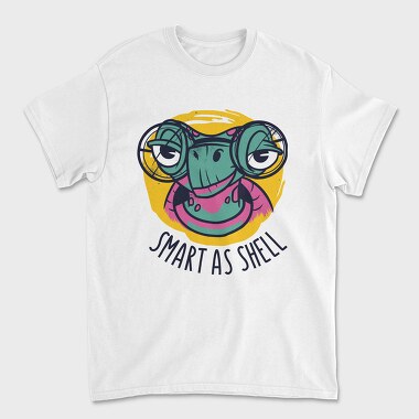 Turtle Animal With Glasses Smart Ass Hell, Tricou Barbati (Unisex)