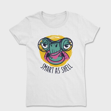 Turtle Animal With Glasses Smart Ass Hell, Tricou Femei