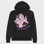 Unicorn Dad Cartoon Papacorn, Hanorac Oversize Barbati (Unisex)
