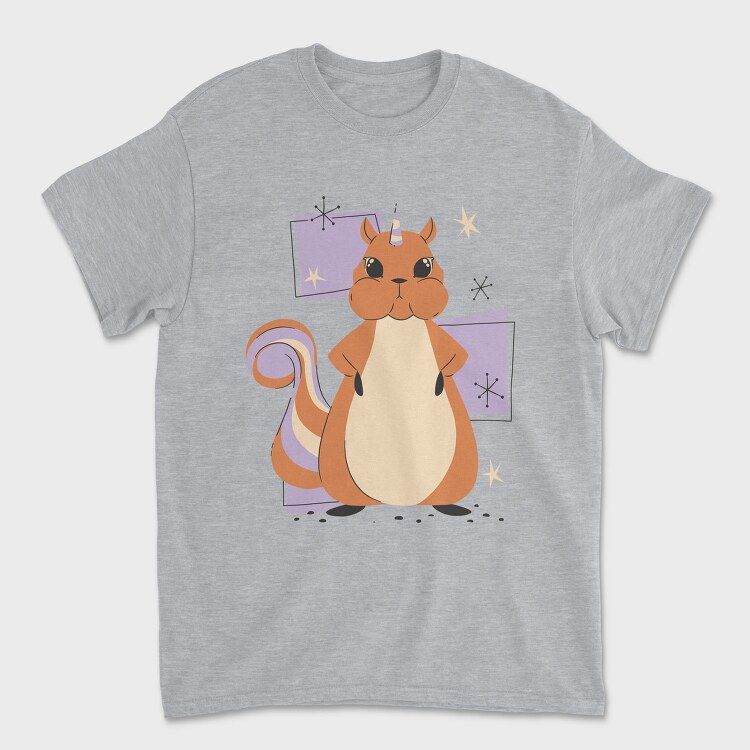 Unicorn Squirrel Animal Squirrcorn, Tricou Barbati (Unisex)