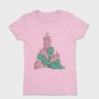 Unicorns And T Rex Christmas Tree, Tricou Femei