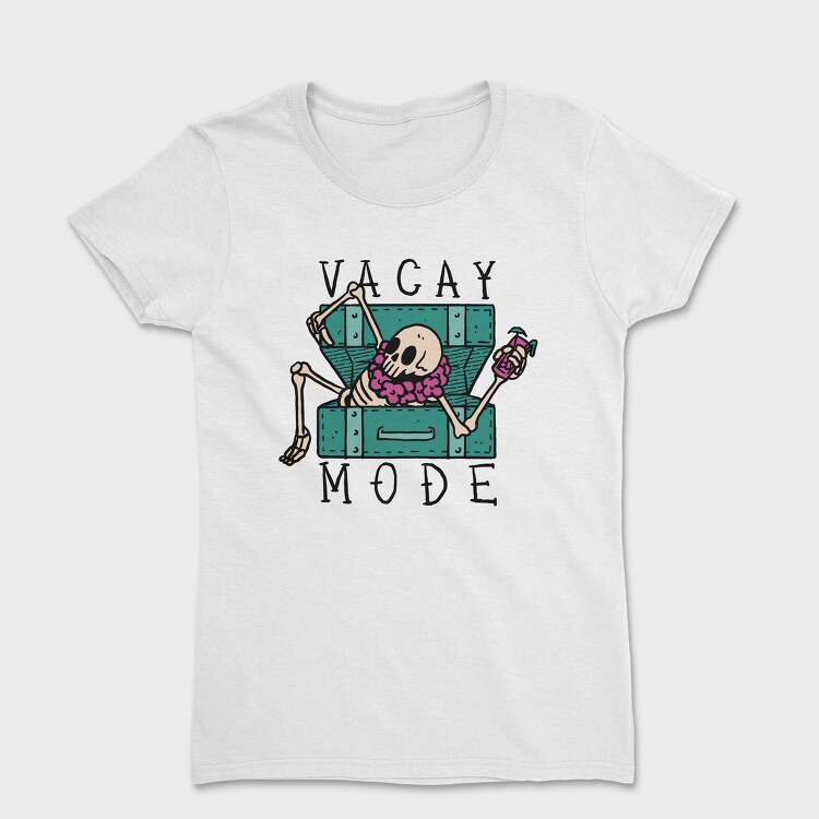 Vacation Skeleton Luggage, Tricou Femei
