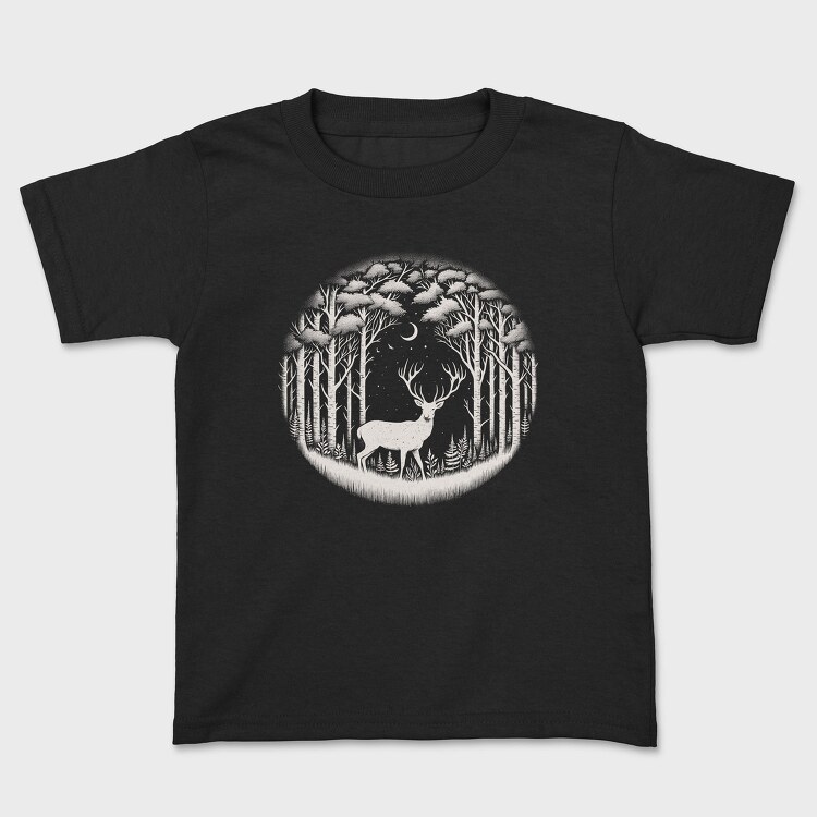 Mystical Deer Forest Somewhere, Tricou Copii