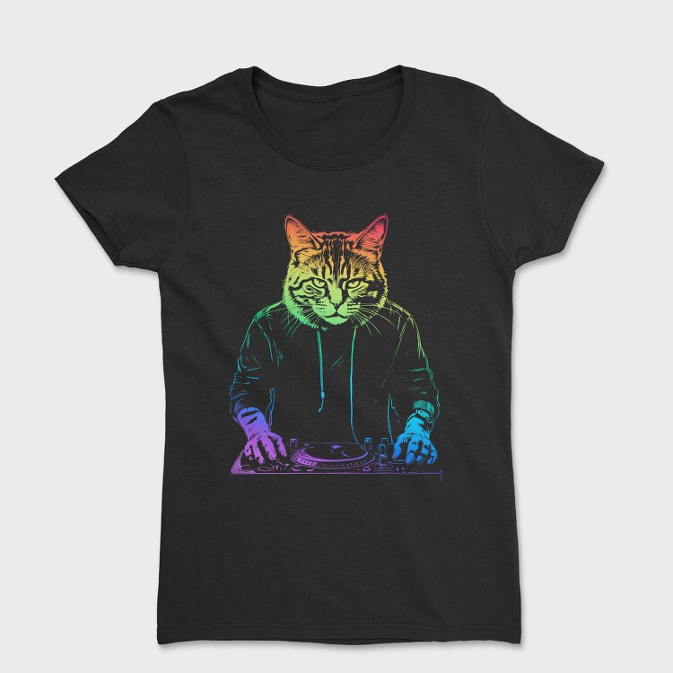Neon Cat Dj, Tricou Femei