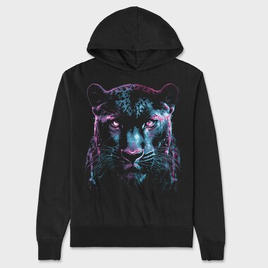 Neon Panther, Hanorac Oversize Barbati (Unisex)
