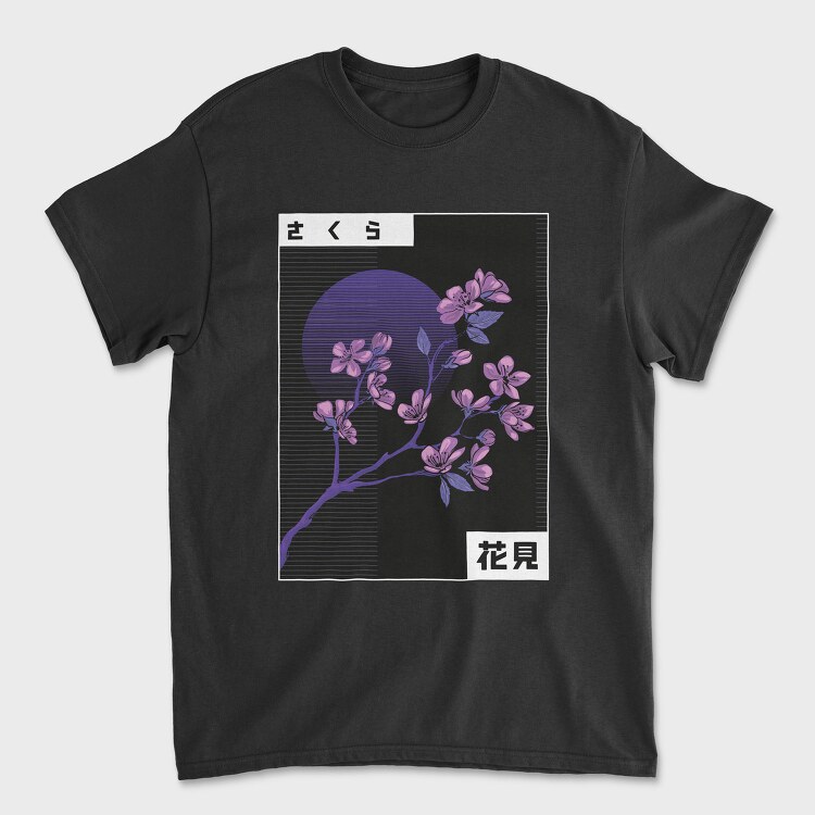 Vaporwave Cherry Blossom, Tricou Barbati (Unisex)