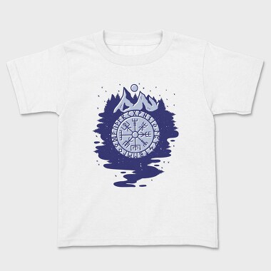 Viking Compass Symbol Mountain, Tricou Copii