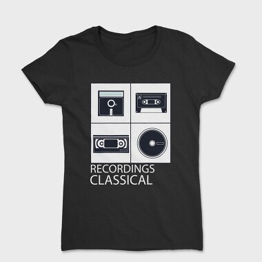 Vintage Audio Cassette Classical, Tricou Femei