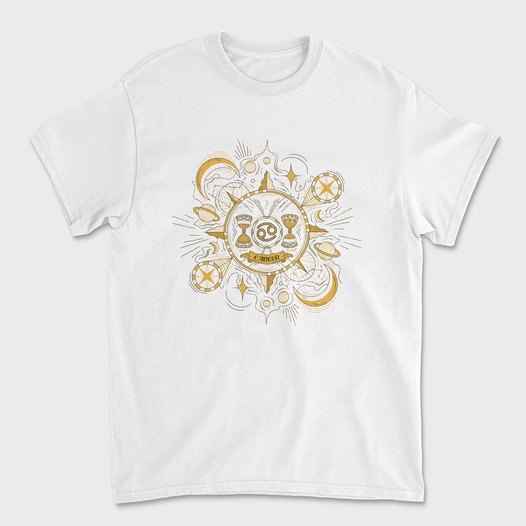 Vintage Cancer Constellation Zodiac Sign, Tricou Barbati (Unisex)