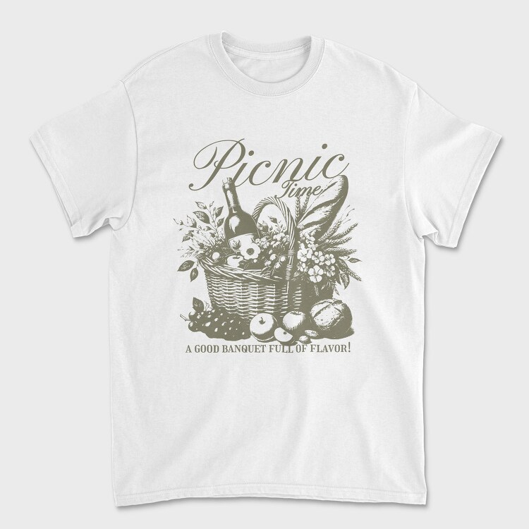 Vintage Picnic Basket, Tricou Barbati (Unisex)