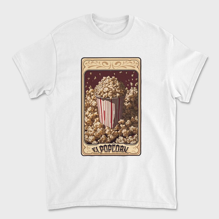 Vintage Popcorn Tarot, Tricou Barbati (Unisex)