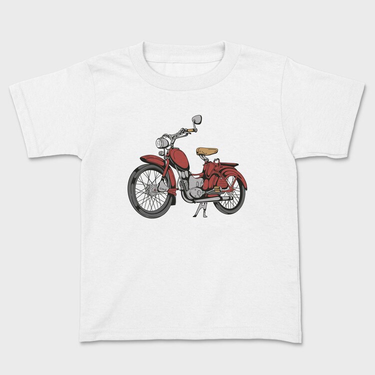 Vintage Red Motorcycle, Tricou Copii