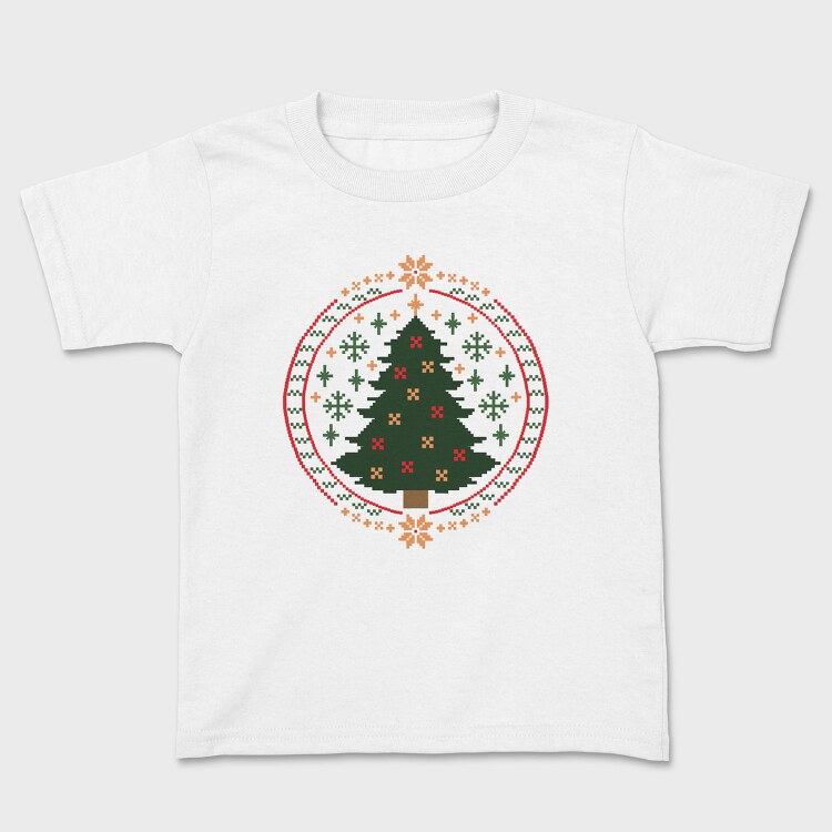 Pixelated Xmas Tree Ugly, Tricou Copii