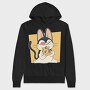 Pizza Kitten Cat, Hanorac Oversize Barbati (Unisex)