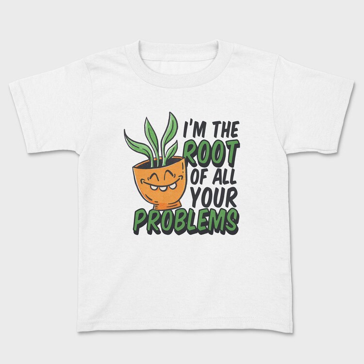 Plant Pun Throw Pillow Root Problems, Tricou Copii