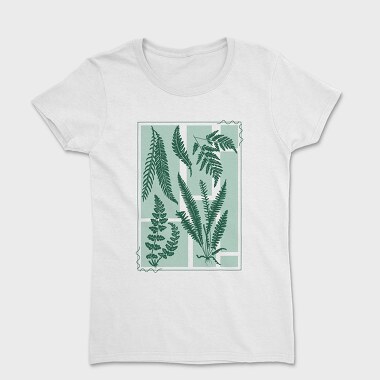 Plants And Fern Leaves Vintage, Tricou Femei