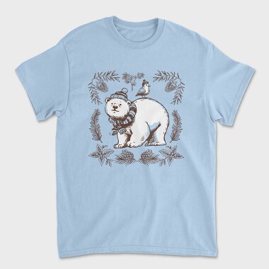 Polar Bear Animal Winter Throw Pillow, Tricou Barbati (Unisex)