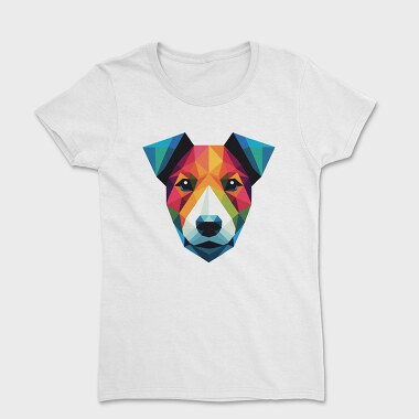 Polygonal Jack Russell Dog 2, Tricou Femei