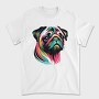 Pop Art Pug Dog, Tricou Barbati (Unisex)