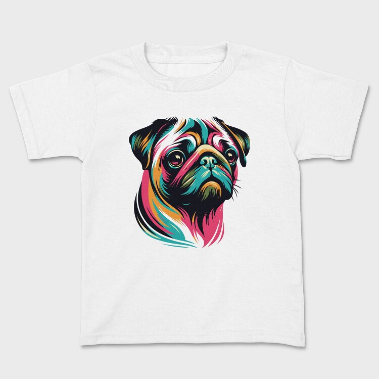 Pop Art Pug Dog, Tricou Copii