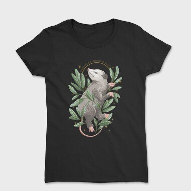 Possum Animal With Mystical Leaves, Tricou Femei