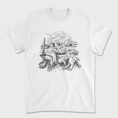 Watch And Cats Painting Parody, Tricou Barbati (Unisex)